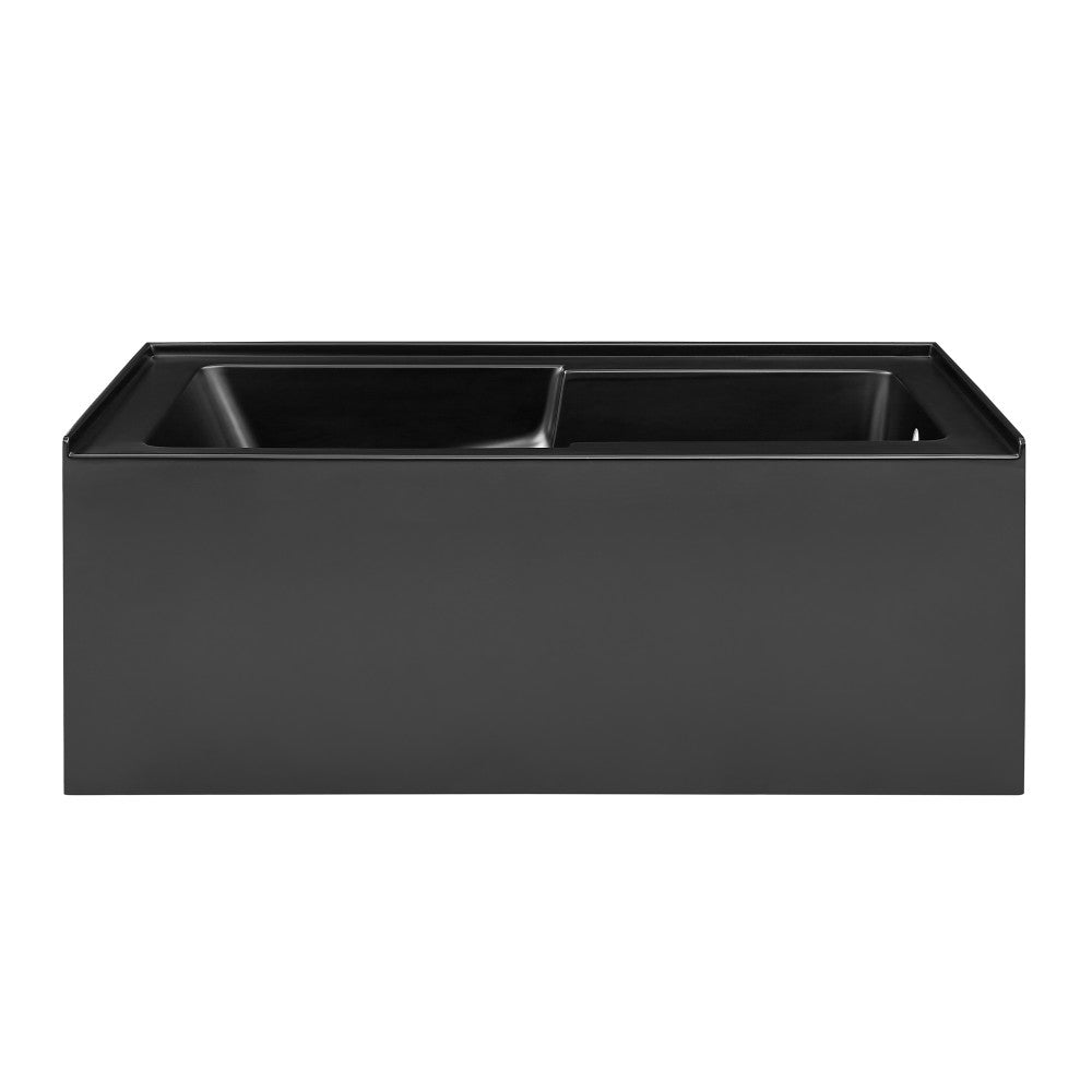 Swiss Madison Voltaire 60" x 32" Right-Hand Drain Alcove Bathtub with Apron in Matte Black