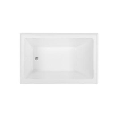 Swiss Madison Voltaire 48 x 32 Skirted Left Drain Soaking Apron Bathtub in Glossy White with Integrated Overflow, Drain Included