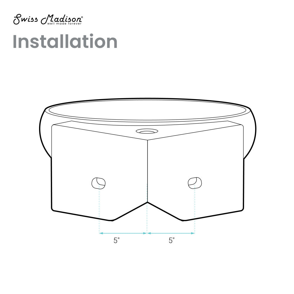 Swiss Madison Plaisir Corner Wall Hung Sink