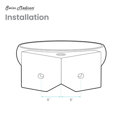 Swiss Madison Plaisir Corner Wall Hung Sink