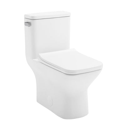 Swiss Madison Carre One-Piece Square Toilet Left Side Flush Handle Toilet 1.28 gpf