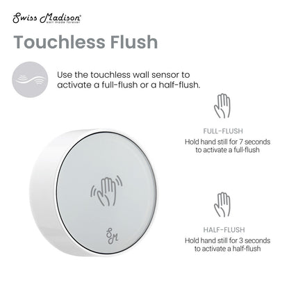 Swiss Madison St. Tropez One-Piece Elongated Toilet, Touchless 1.1/1.6 gpf