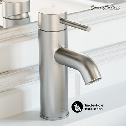 Swiss Madison Ivy Single Hole, Single-Handle, Bathroom Faucet in Brushed Nickel
