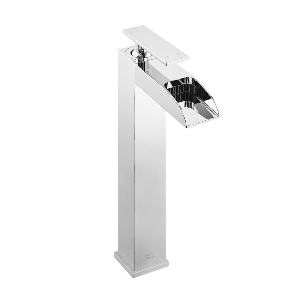 Swiss Madison Concorde Single Hole, Single-Handle, High Arc Waterfall, Bathroom Faucet in Chrome