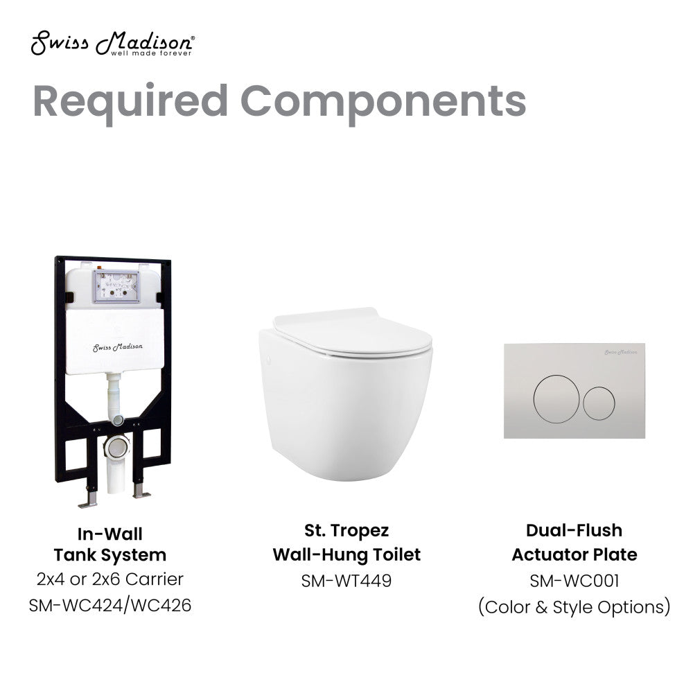 Swiss Madison St. Tropez Wall-Hung Toilet Bowl Only