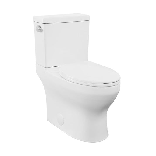 Swiss Madison Classe Two-Piece Elongated Left Side Flush Handle Toilet 1.28 gpf