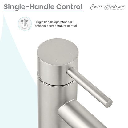 Swiss Madison Ivy Single Hole, Single-Handle, Bathroom Faucet in Brushed Nickel