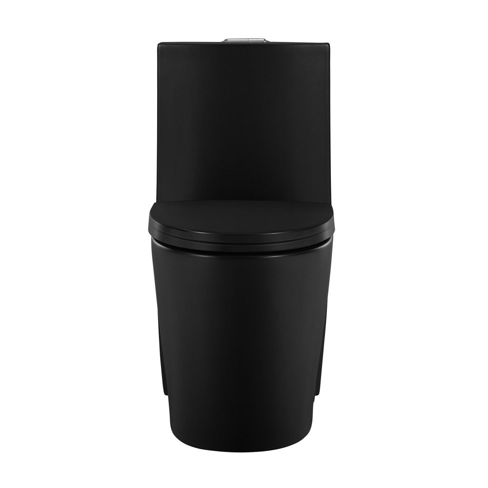 Swiss Madison St. Tropez One-Piece 14" Rough-in 1.1/1.6 GPF Dual Top Flush Elongated Toilet in Matte Black