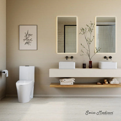 Swiss Madison St. Tropez One Piece Elongated Toilet Dual Vortex™ Flush, Black Hardware