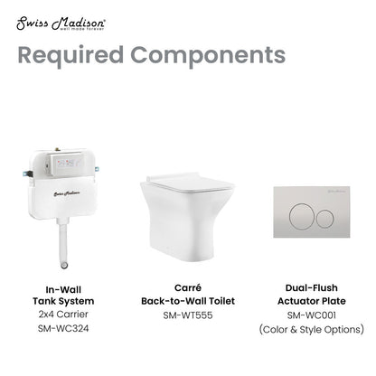 Swiss Madison Carre Back-To-Wall Square Toilet Bowl