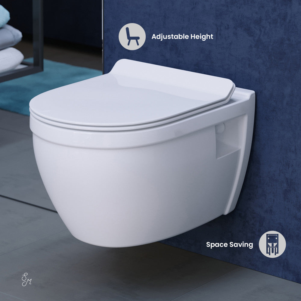 Swiss Madison Ivy Wall-Hung Elongated Toilet Bowl