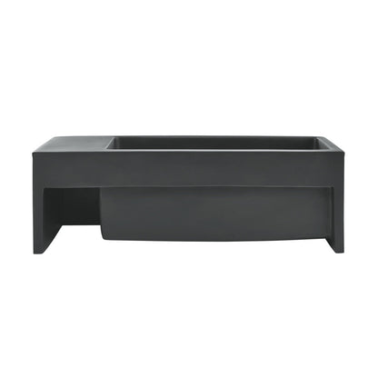 Swiss Madison Delice 24" Rectangle Wall-Mount Bathroom Sink in Matte Black