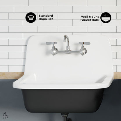 Swiss Madison Loire 22" Wall Hung Cast Iron Bathroom Sink