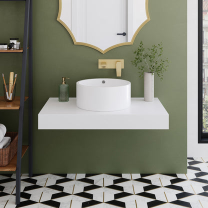Swiss Madison Monaco 36" Floating Bathroom Shelf in Glossy White (SM-VS252)