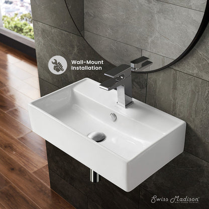 Swiss Madison Claire 22" Rectangle Wall-Mount Bathroom Sink