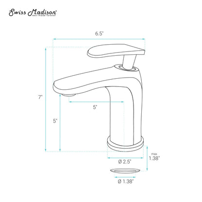 Swiss Madison Sublime Single Hole, Single-Handle, Bathroom Faucet in Oil Rubbed Bronze