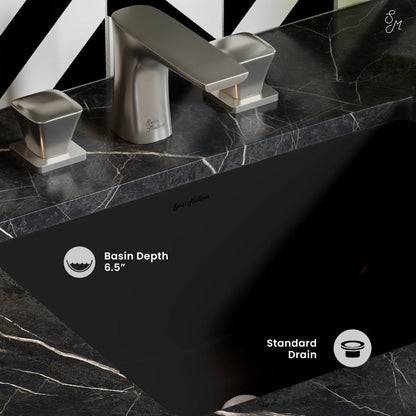 Swiss Madison Plaisir 18.5" Rectangle Undermount Bathroom Sink in Matte Black