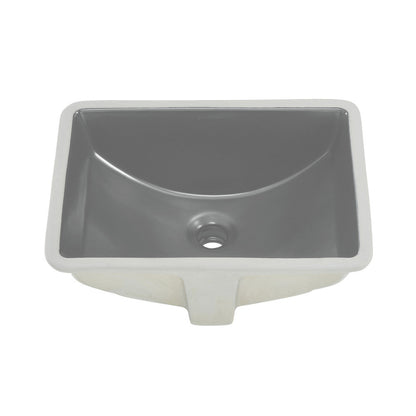 Swiss Madison Plaisir 18.5" Rectangular Ceramic Undermount Bathroom Sink in Matte Gray