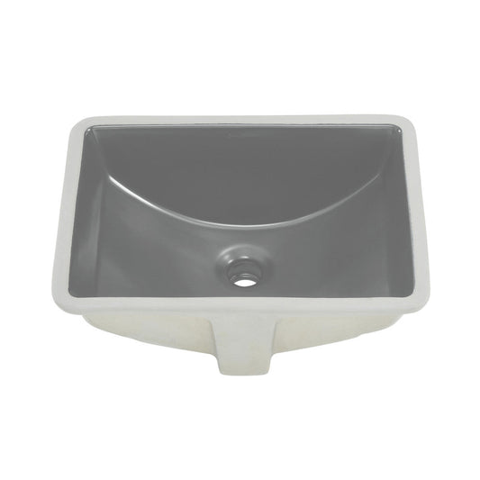 Swiss Madison Plaisir 18.5" Rectangular Ceramic Undermount Bathroom Sink in Matte Gray