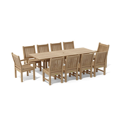 Anderson Teak Bahama Sahara 11-Pieces 8' Rectangular Dining Set