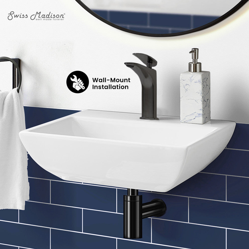 Swiss Madison Sublime Compact Ceramic Wall Hung Sink