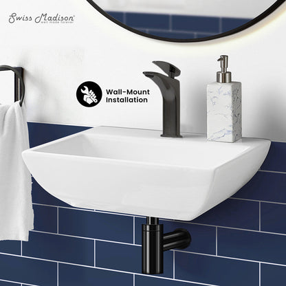 Swiss Madison Sublime Compact Ceramic Wall Hung Sink