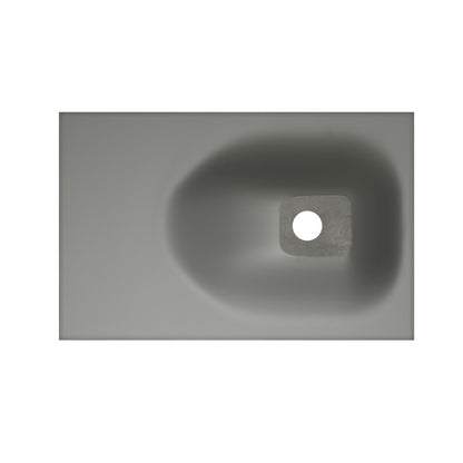 Swiss Madison Lisse 24" Rectangle Concrete Wall-Mount Bathroom Sink in Dark Grey