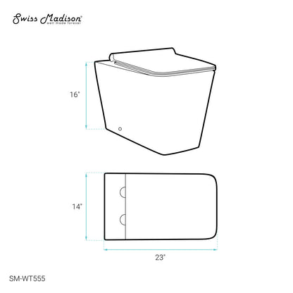 Swiss Madison Concorde Back-to-Wall Square Toilet Bowl