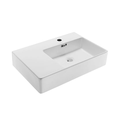 Swiss Madison St. Tropez 24" Rectangle Wall-Mounted Sink with Right Side Faucet Mount