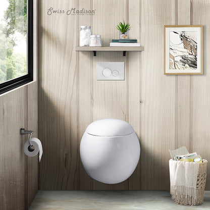 Swiss Madison Plaisir Wall-Hung Elongated Toilet Bowl