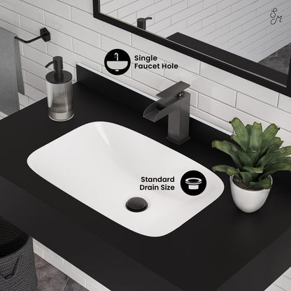 Swiss Madison Avancer 36'' Wall Mount Sink In Black Marquina