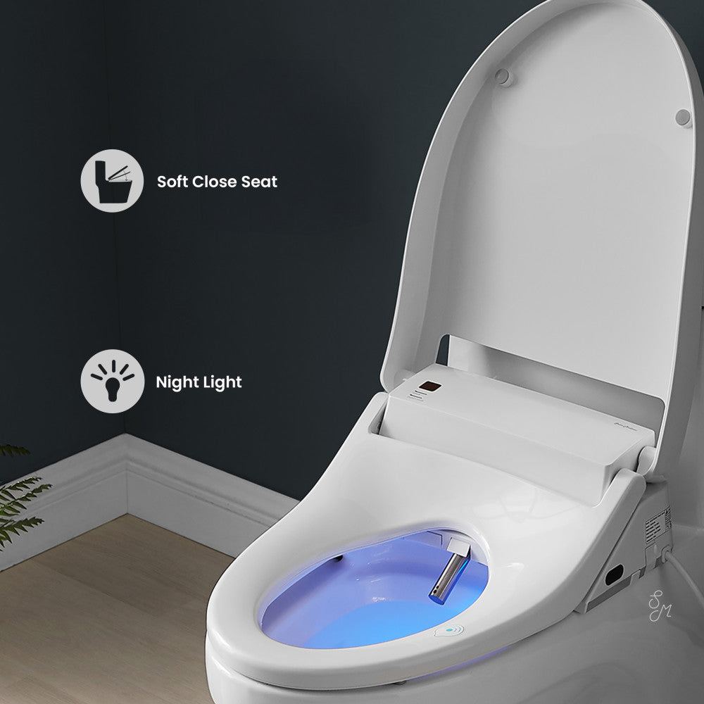 Swiss Madison St. Tropez One-Piece Elongated Toilet Vortex Dual-Flush 1.1/1.6 gpf with Smart Seat Bidet Option 2