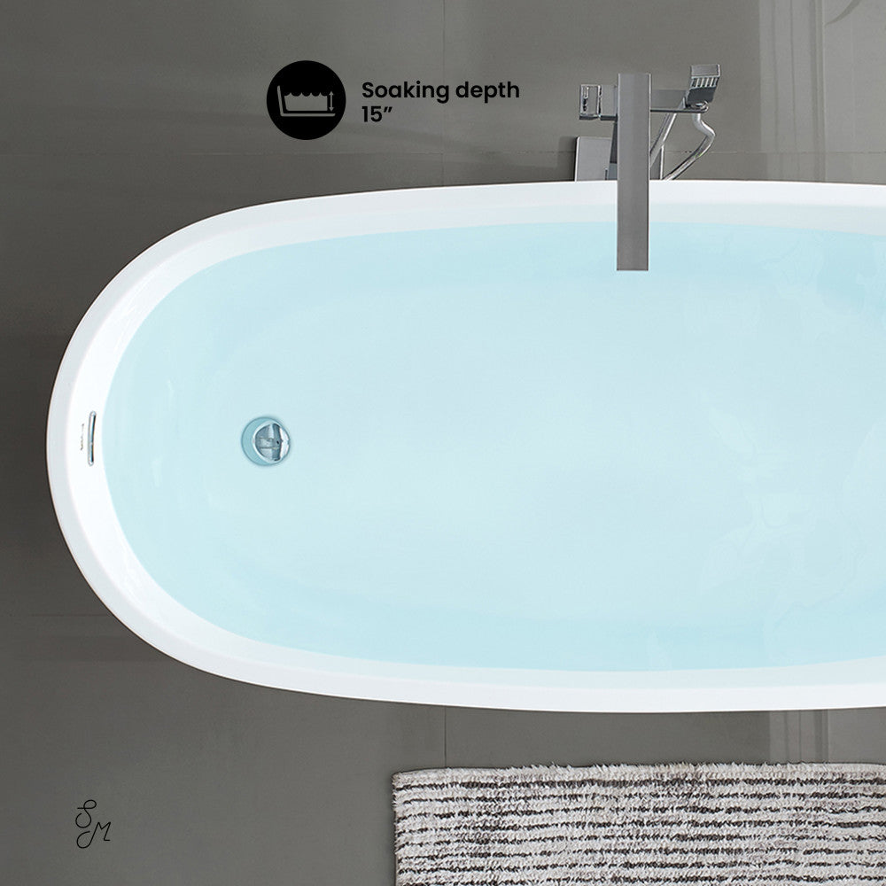 Swiss Madison Sublime 67" Single Slipper Freestanding Bathtub