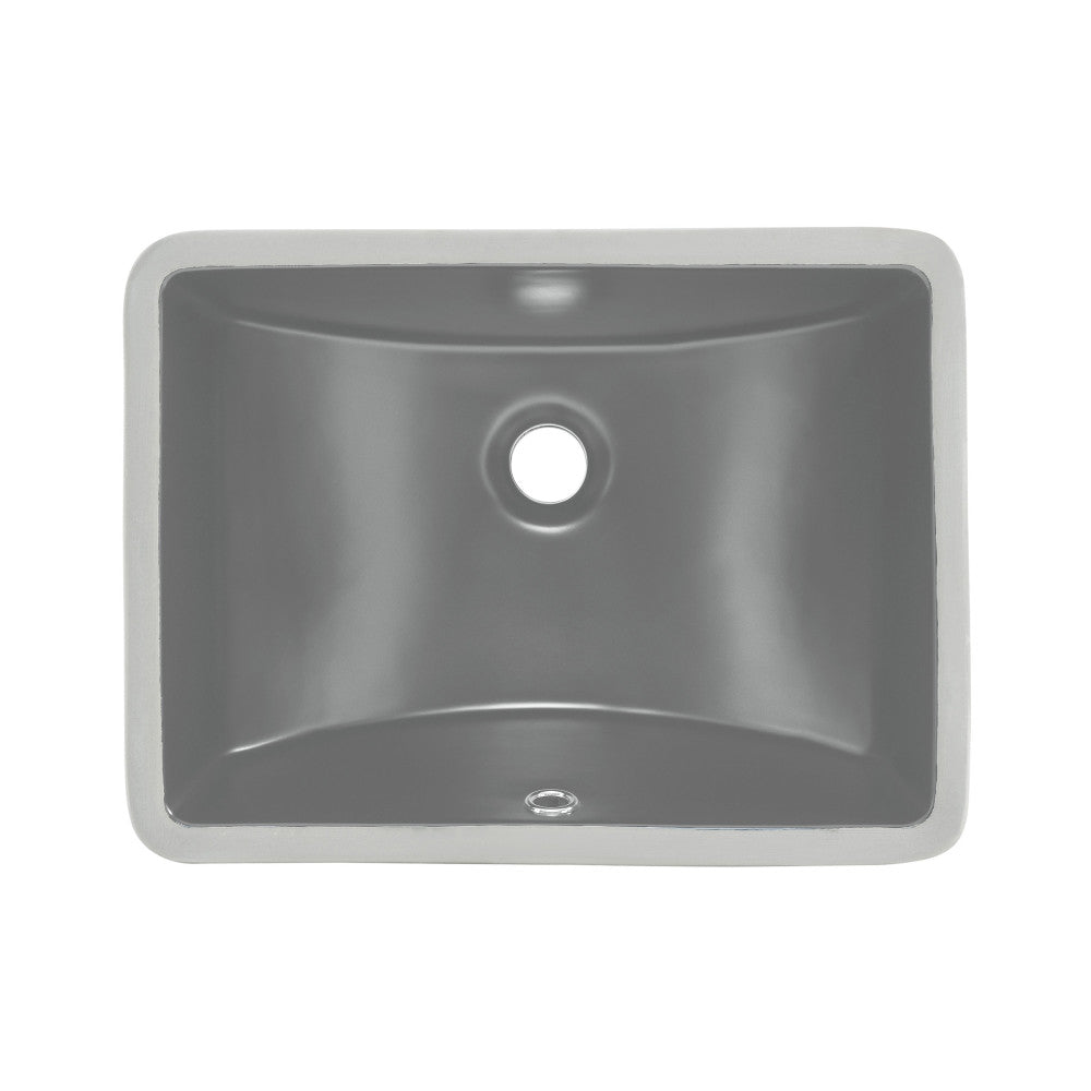 Swiss Madison Plaisir 18.5" Rectangular Ceramic Undermount Bathroom Sink in Matte Gray