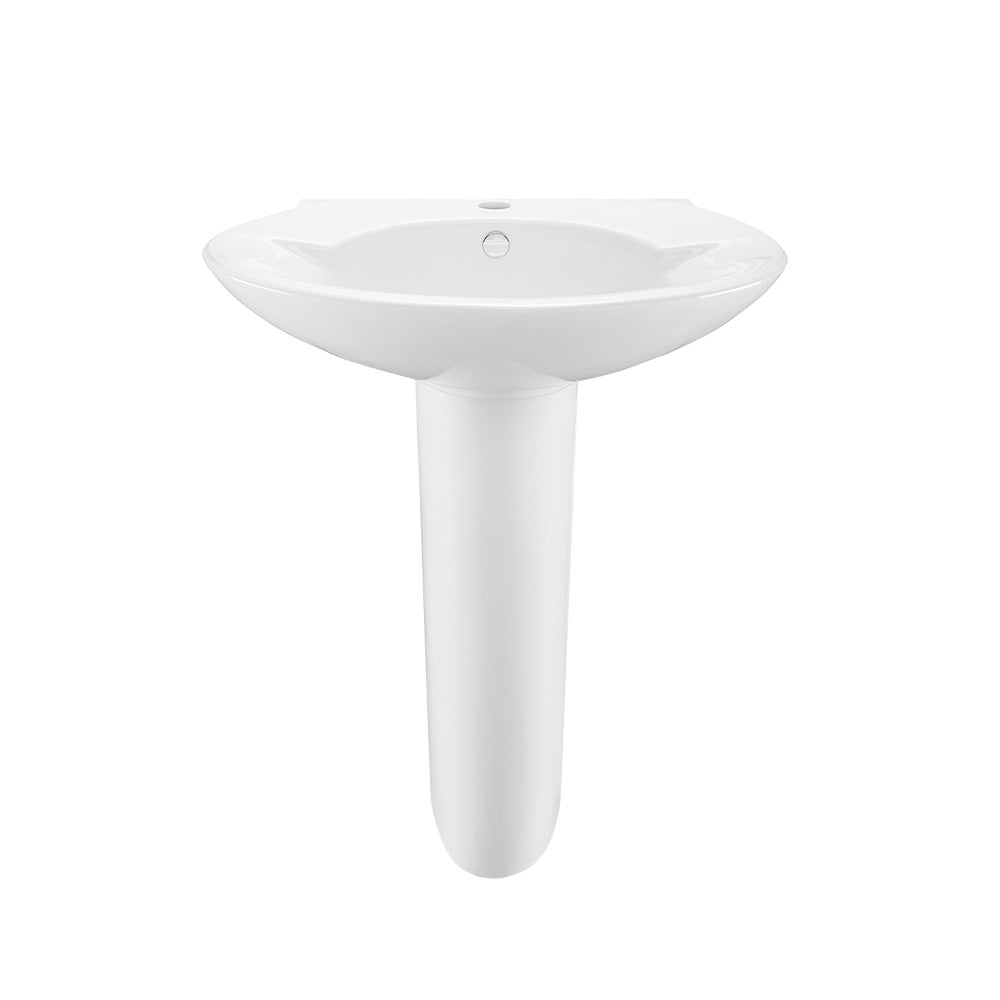 Swiss Madison Plaisir Rounded Basin Pedestal Sink
