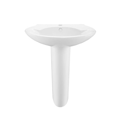 Swiss Madison Plaisir Rounded Basin Pedestal Sink