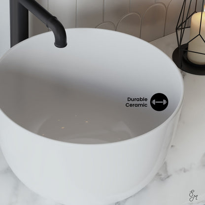 Swiss Madison Calice 15'' Vessel Sink in White