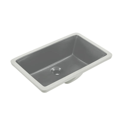 Swiss Madison Voltaire 21" Rectangular Ceramic Undermount Bathroom Sink in Matte Gray