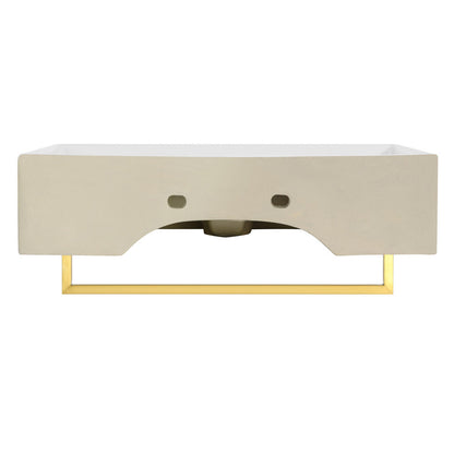 Swiss Madison Claire 22" Wall-Mount Bathroom Sink with Brushed Gold Towel Bar