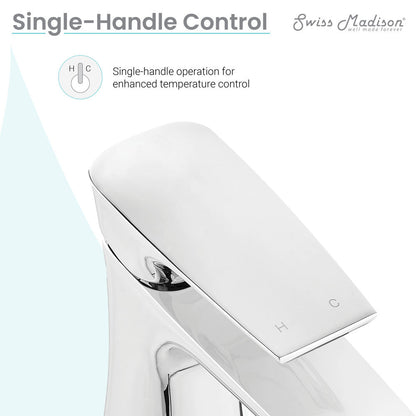 Swiss Madison Monaco Single Hole, Single-Handle, Bathroom Faucet in Chrome