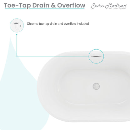 Swiss Madison Claire 48" Freestanding Bathtub