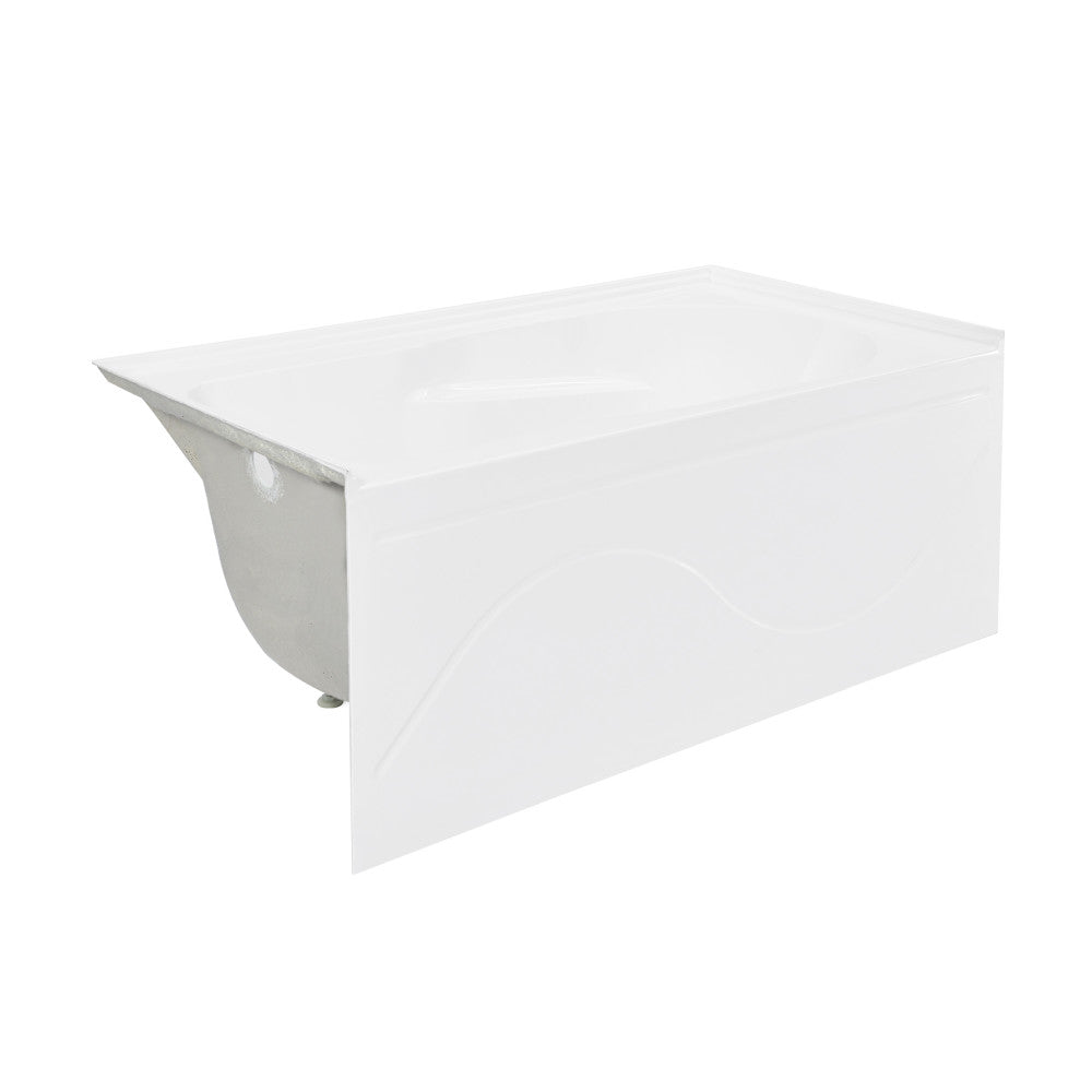 Swiss Madison Ivy 48'' x 32" Bathtub with Apron Left Hand Drain in White