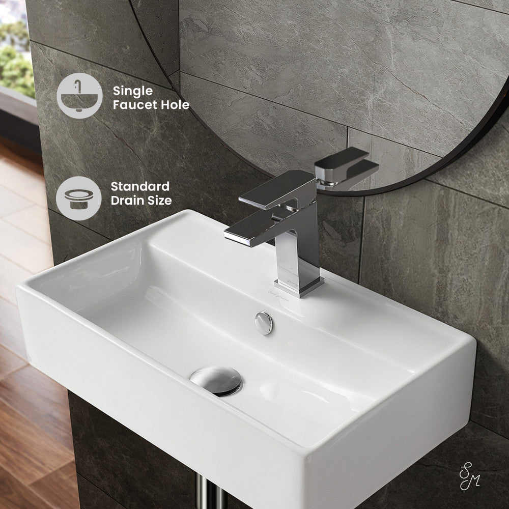 Swiss Madison Claire 22" Rectangle Wall-Mount Bathroom Sink