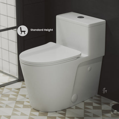 Swiss Madison Arles One-Piece Elongated Toilet Vortex Dual-Flush 0.8/1.18 gpf