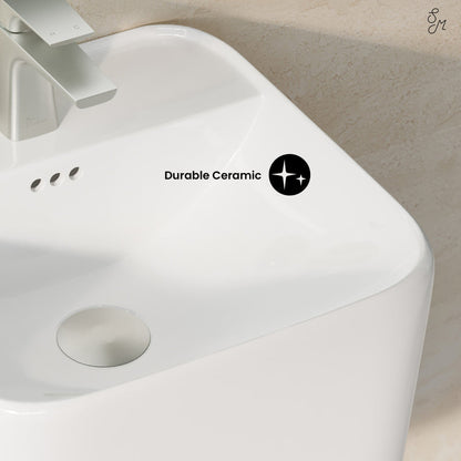 Swiss Madison Carre 17.5" Wall-Mount Bathroom Sink