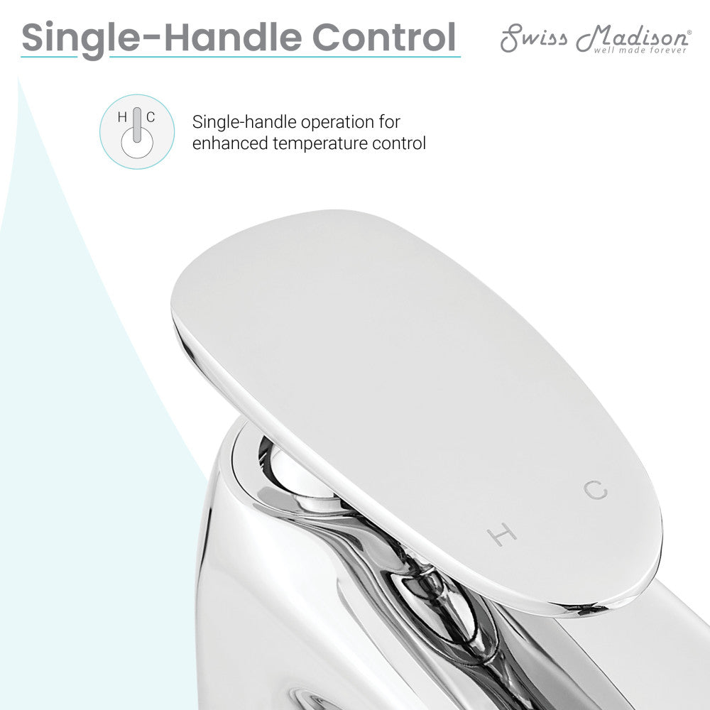 Swiss Madison Sublime Single Hole, Single-Handle, Bathroom Faucet in Chrome