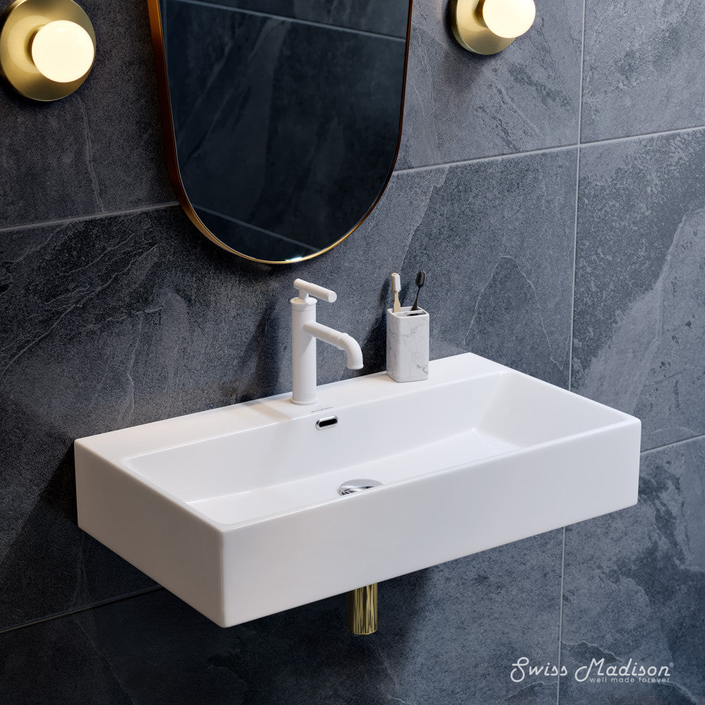 Swiss Madison Claire 30" Rectangle Wall-Mount Bathroom Sink