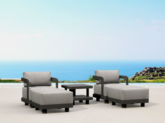 Anderson Teak SET-905-AL 5-pc Granada Aluminum Deep Seating