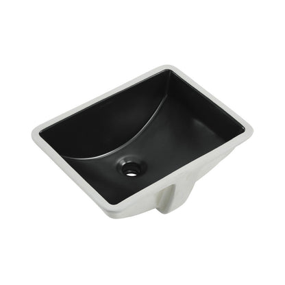Swiss Madison Plaisir 18.5" Rectangle Undermount Bathroom Sink in Matte Black