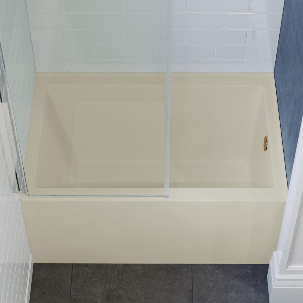Swiss Madison Voltaire 48" x 32" Right-Hand Drain Alcove Bathtub with Apron in Bisque